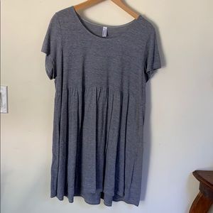 Grey T-shirt babydoll dress